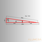 Seitenkeil Glas für Terrassenüberdachungen –  8° (14 cm/m)
