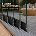 Glasschiebewand Klar