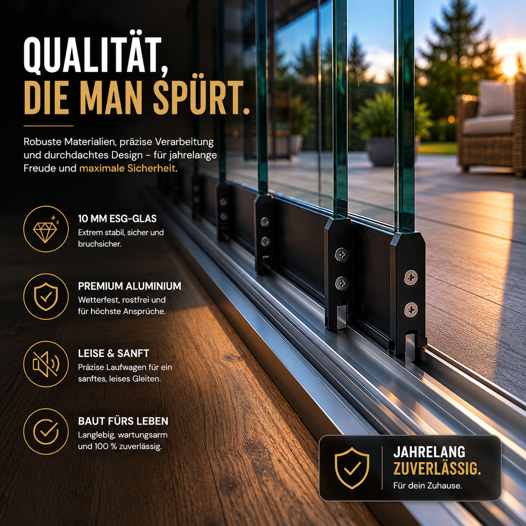 Glasschiebewand Klar