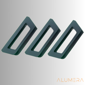 3x Extra Alumera Griffstück für 10mm Glasschiebetüren