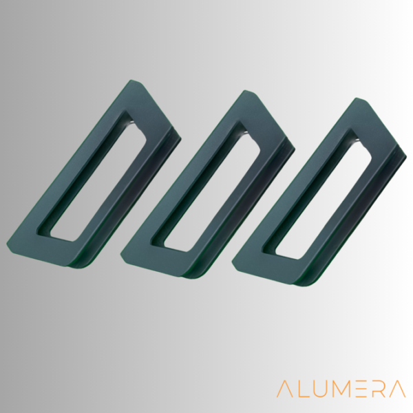 3x Extra Alumera Griffstück für 10mm Glasschiebetüren