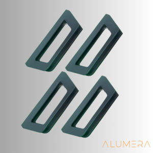 4x Extra Alumera Griffstück für 10mm Glasschiebetüren