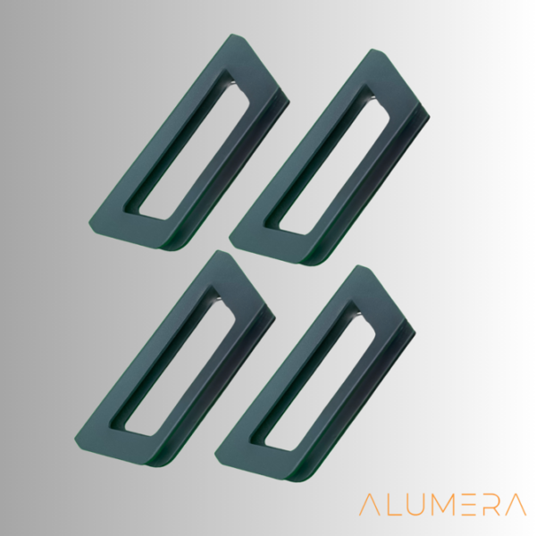 4x Extra Alumera Griffstück für 10mm Glasschiebetüren