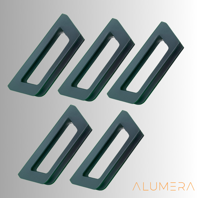 5x Extra Alumera Griffstück für 10mm Glasschiebetüren