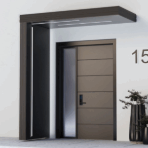 Vordach SKYTOP 200 × 90 cm + Seitenteil